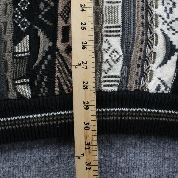 Vintage Cotton Traders Sweater Mens 2XL 3D Knit Geometric Textured Coogi Style - Picture 6 of 8